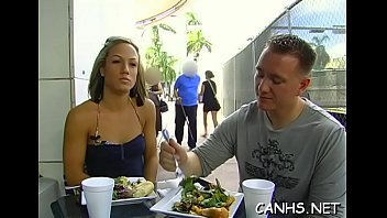 Sexy pornstar doesn't mind experiencing a new way of having blind dates