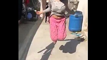 Desi girl superb bouncing boobs in slowmotion while skipping