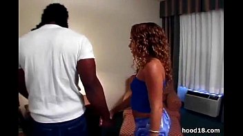 Sexy black couple fucking in hotel room