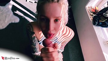 Blonde with Dreads Deep Sucking Dick Yoga Instructor - Cum Swallow