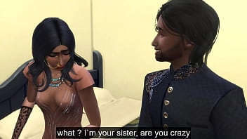 Indian step sister helps her painter to have sex for fear of going crazy
