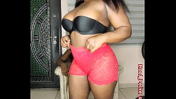 Curvy African babe giving me some entertainment and getting her pussy smashed.