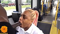 Houston Ebony Slut Drains Black Monster Cock On Public Bus
