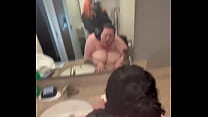 Fucking my BBW step sister in the bathroom while mom is at work
