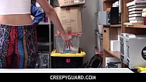 CreepyGuard  - Bella Rolland In Back Office Strip and Fuck